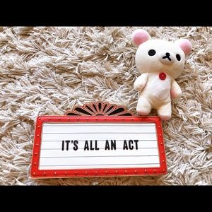 Sold out Kate Spade “it’s all an act” clutch
